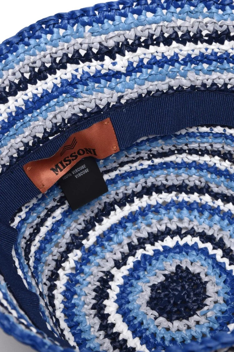 Missoni Raffia Hat - Turquoise