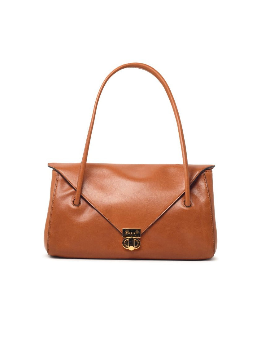 Marni 'E/W' Brown Leather Shoulder Bag