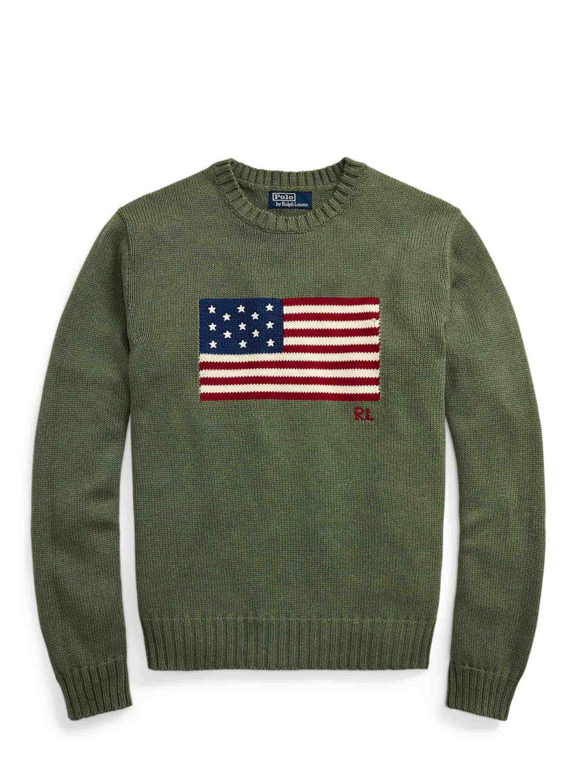 Polo Ralph Lauren Melange Green Knit Sweater