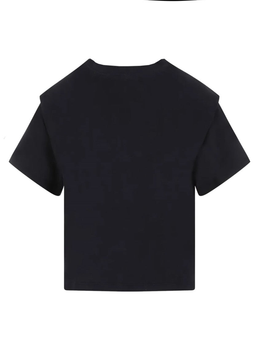 Isabel Marant Neutrals Zelitos Cropped Boxy Cotton T-Shirt