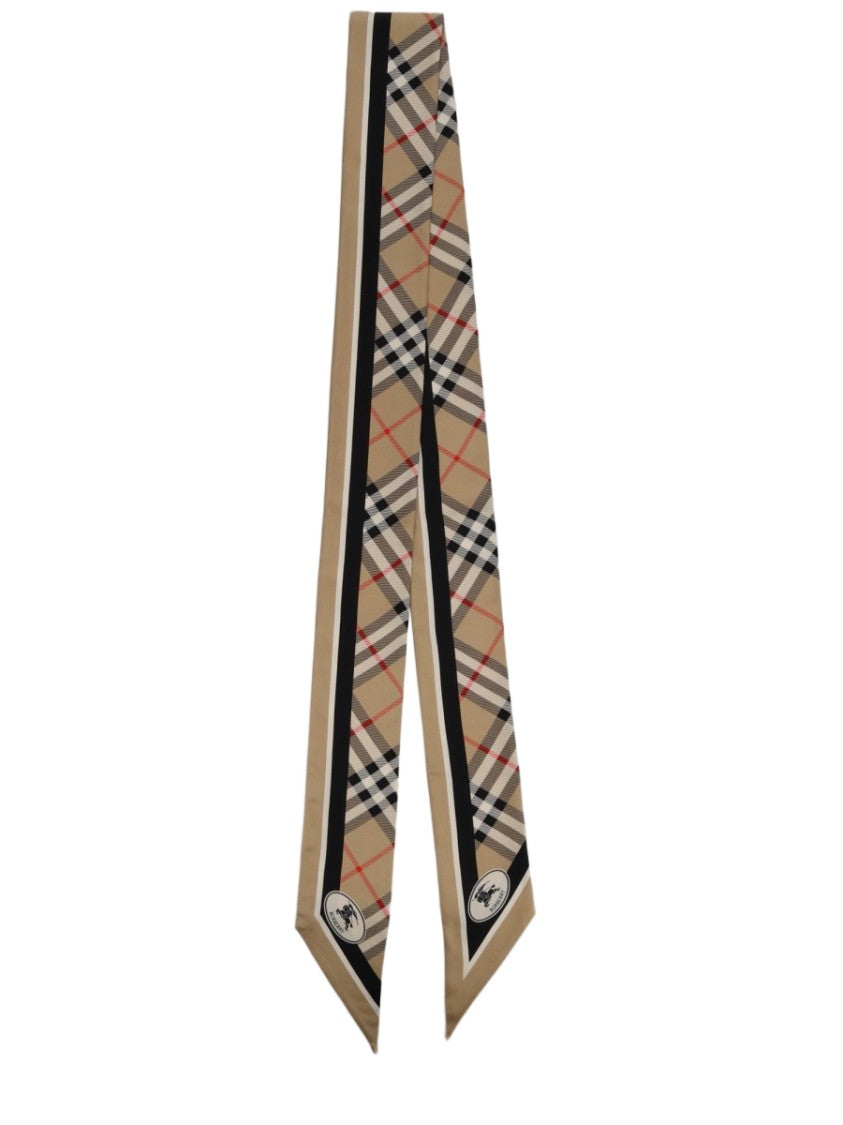 Burberry Beige Check Silk Scarf
