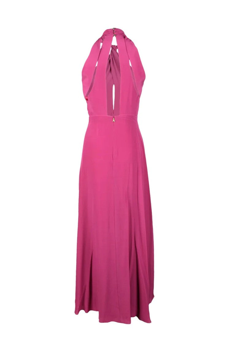 Patrizia Pepe Long Silk Dress - Fuchsia