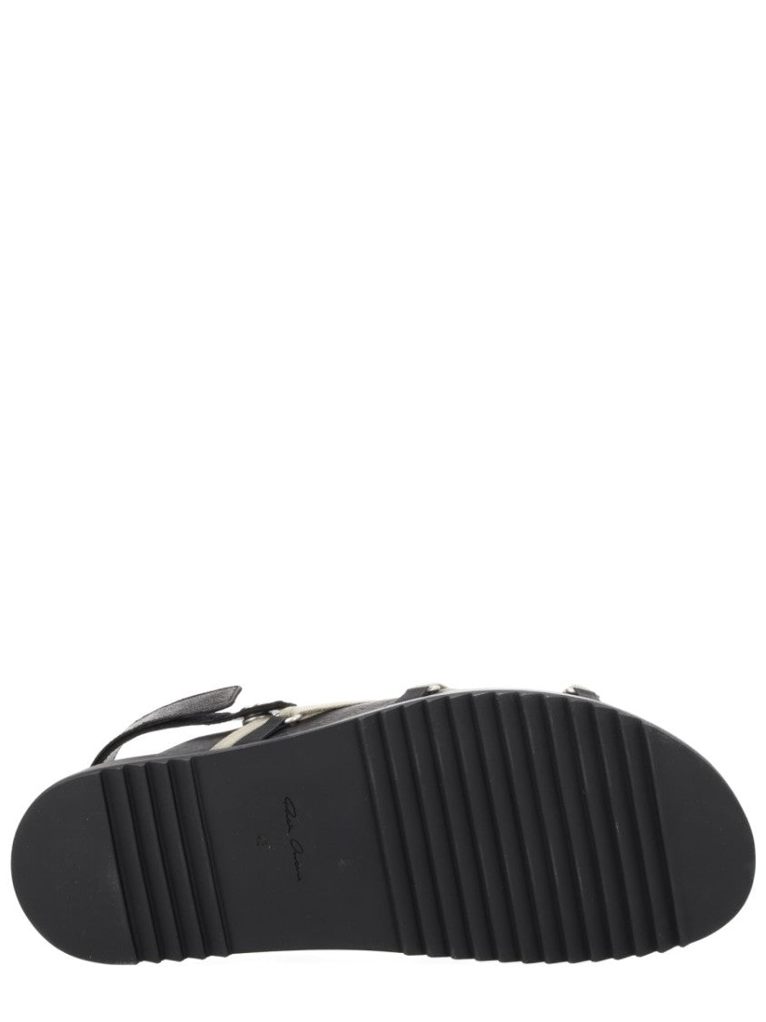 Rick Owens Megalace Leather Slingback Mules
