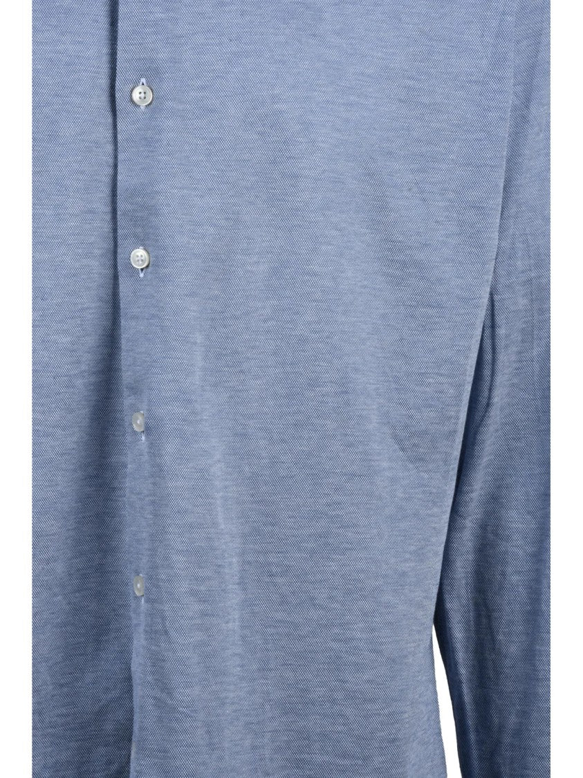 Xacus Blue Cotton Lyocell Shirt