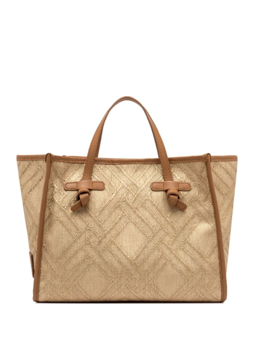 Gianni Chiarini Geometric Pattern Bag With Leather Handles