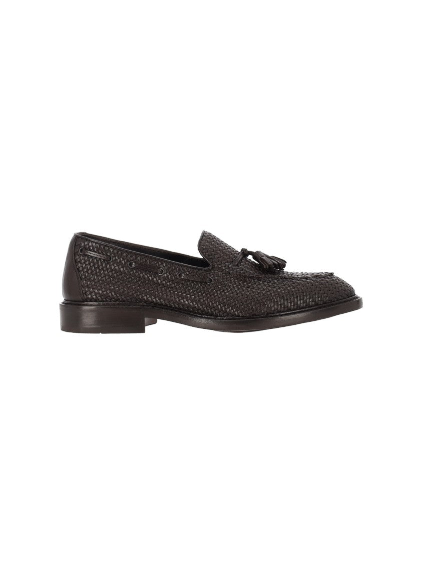 Alexander Hotto Braided Tassel Loafers – Dark Brown