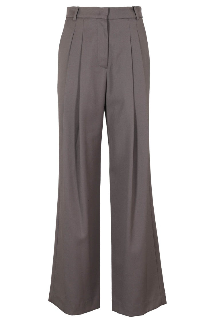 Low Classic Basic Long Wide Leg Wool Pants