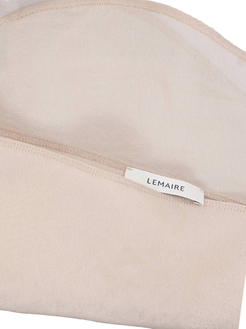 Lemaire Cream Layered Rear Bow Long-Sleeve Blouse