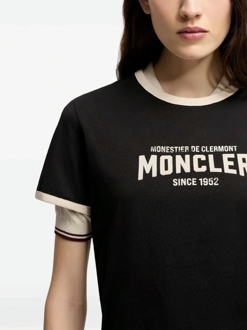 Moncler Short-Sleeved T-Shirt With Bold Stripe Detail