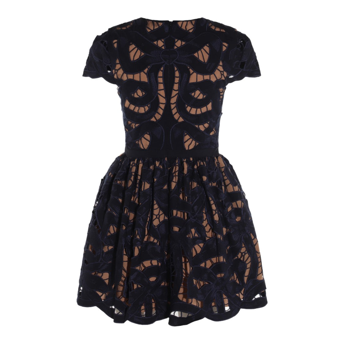 Self-Portrait Nude Base Mini Dress