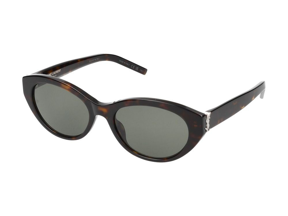 Saint Laurent Havana Glossy Acetate Frame Cat-Eye Sunglasses