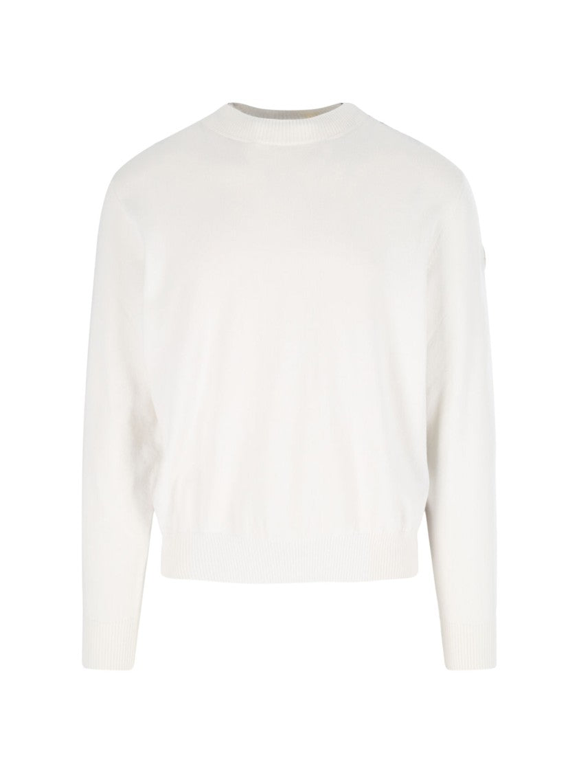 Moncler Genius Nigo Logo Crew Neck Sweatshirt, In White Cotton