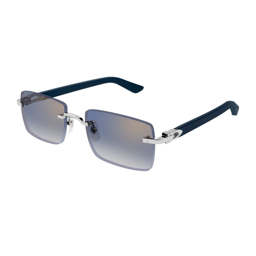 Cartier Ct0579s Décor C Allongé De Rimless Rectangular Sunglasses