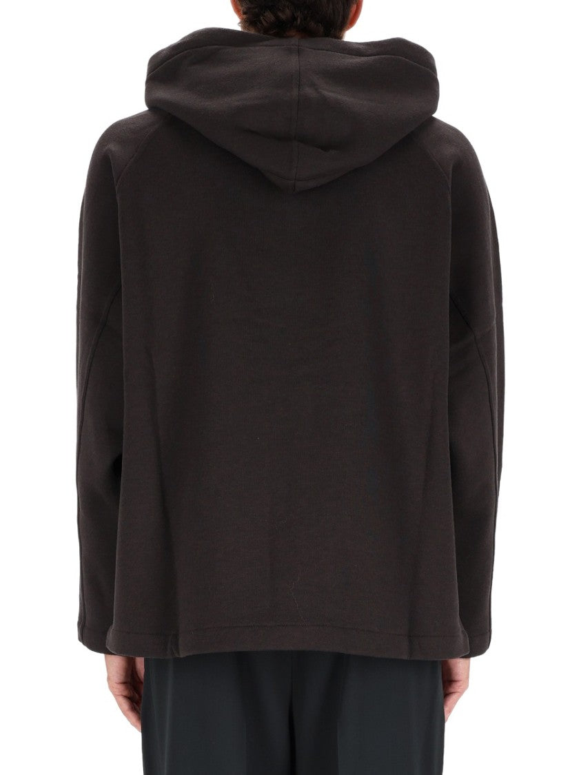 Lemaire Black Boxy High Neck Hoodie