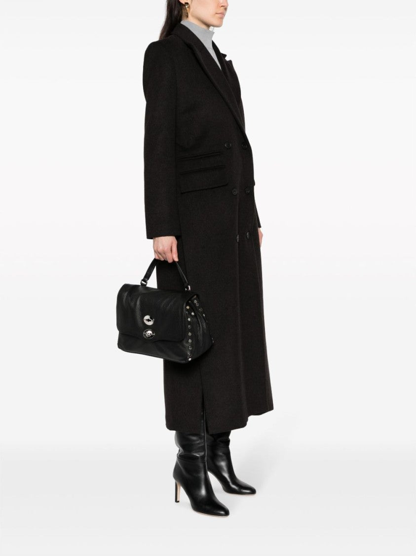 Zanellato Hammered Leather Small Tote With Twist-Lock Closure