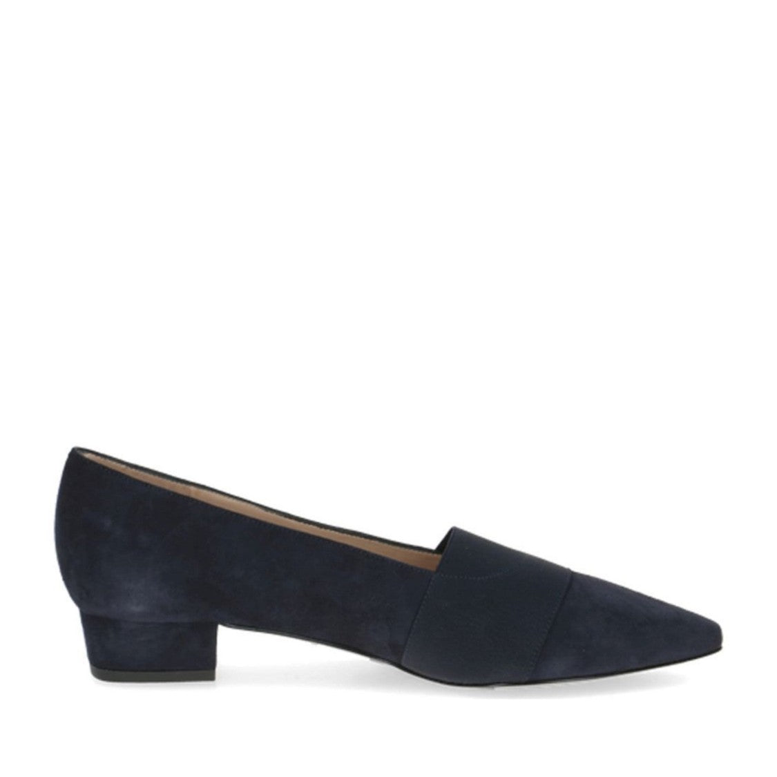 Peter Kaiser Blue Pointed Toe Low Block Heel Leather Dress Pumps