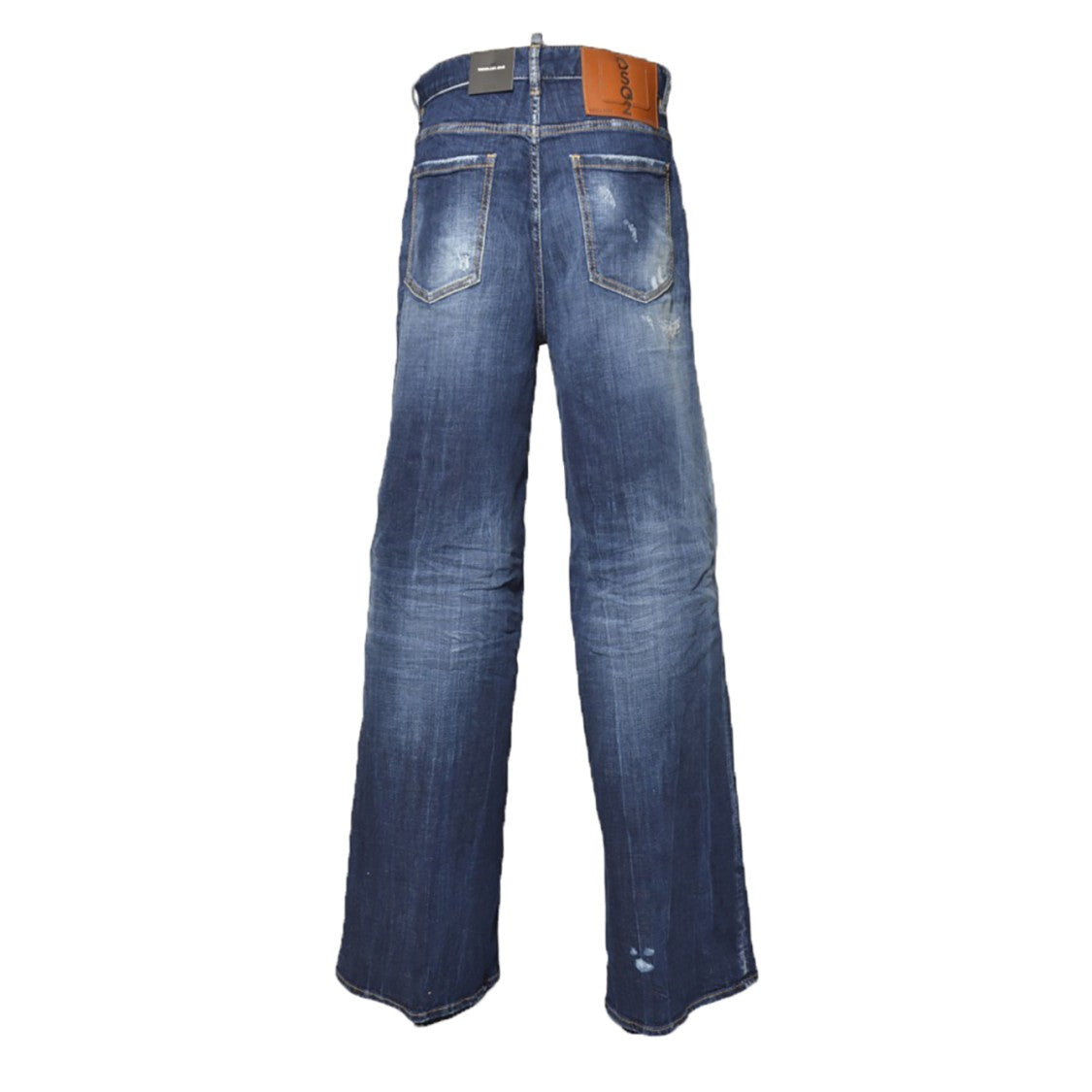 Dsquared2 Traveler Dark White Line Jeans In Dark Blue Denim