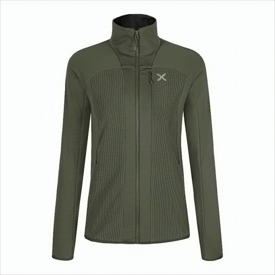 Montura Textured Knit Fitted Jacket With High Collar