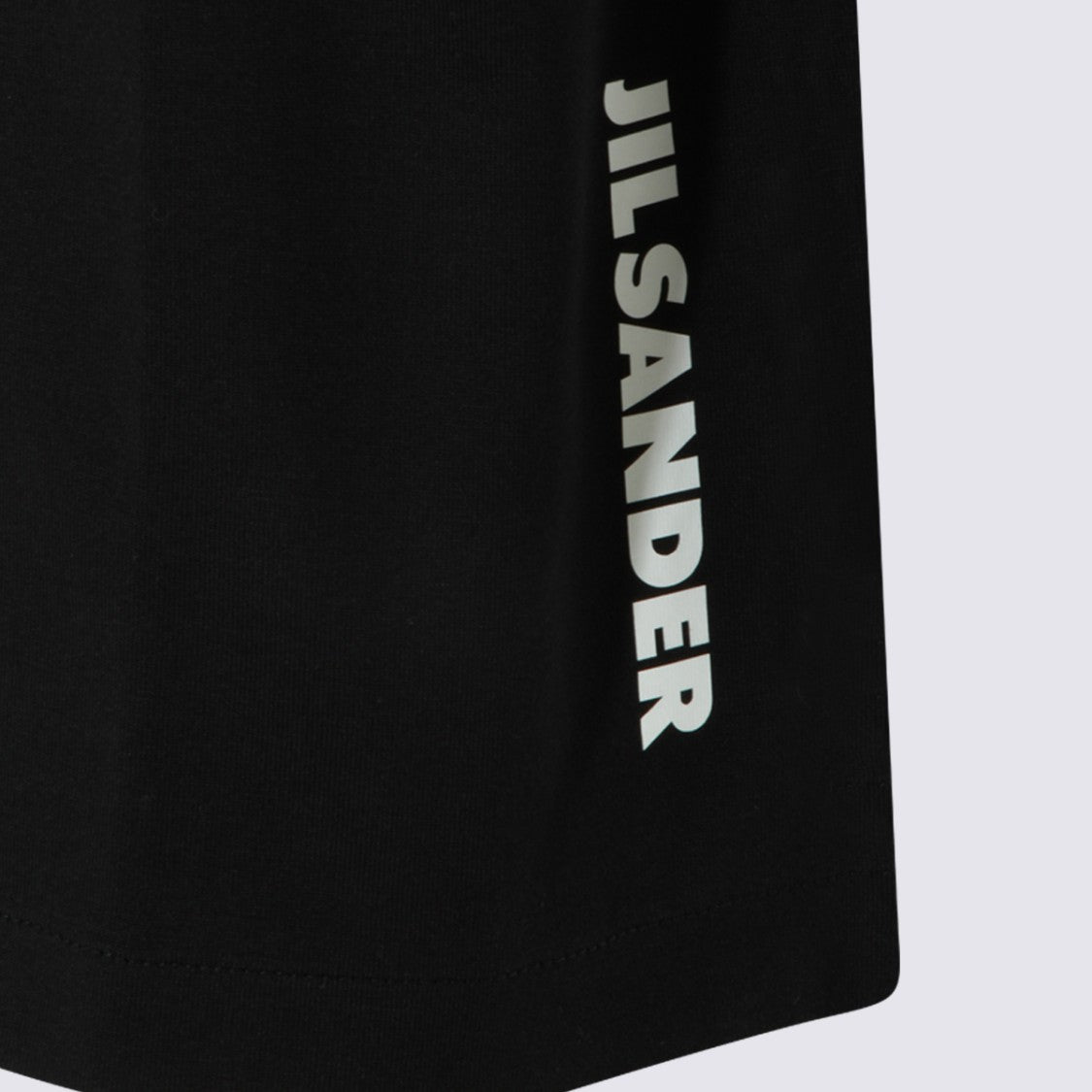 Jil Sander Minimalist Black T-Shirt With Crew Neckline And Subtle Logo