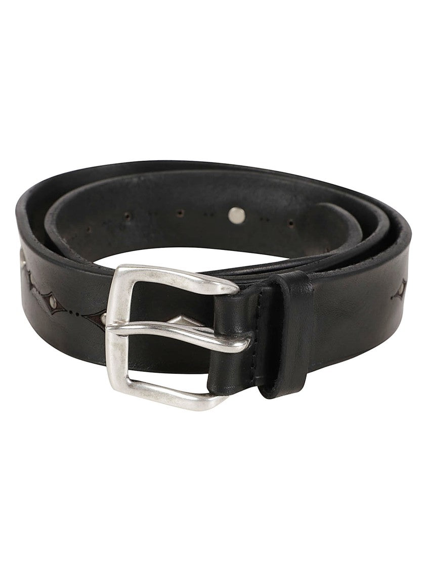 Orciani Bull Soft Calf Leather Metal Accent Belt