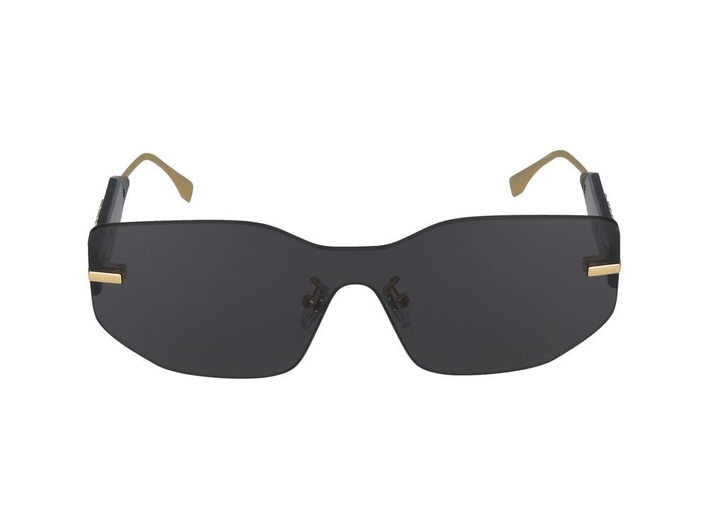 Maison Fendi Gold Fe40066u Geometric Sunglasses