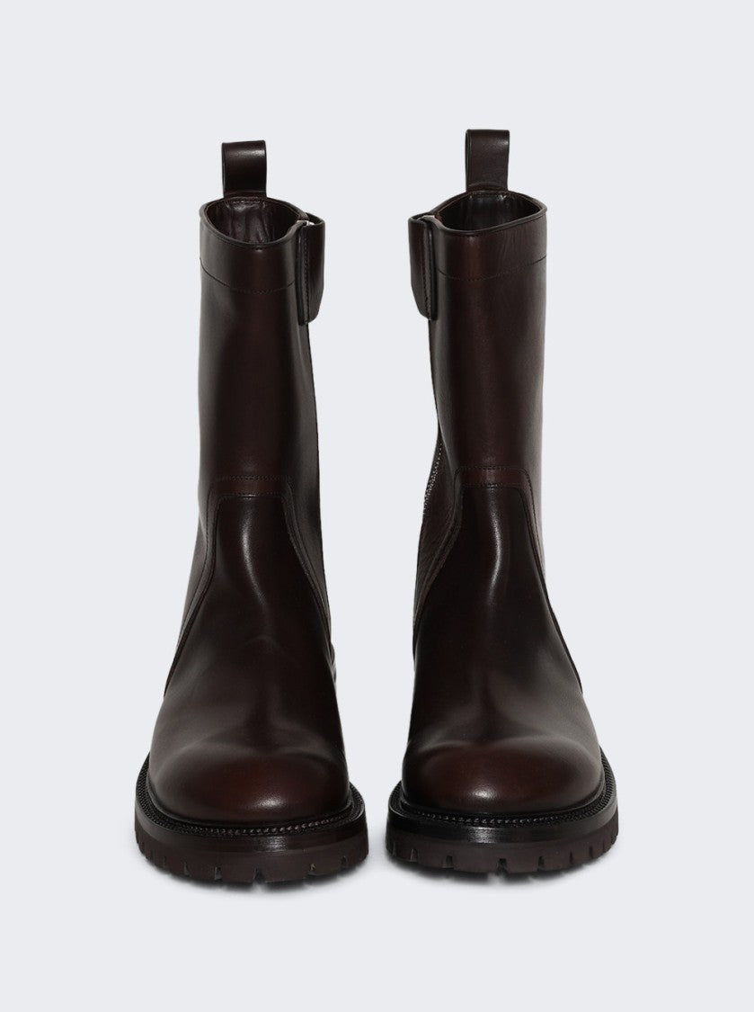 Rick Owens Army Creeper Boot Brown