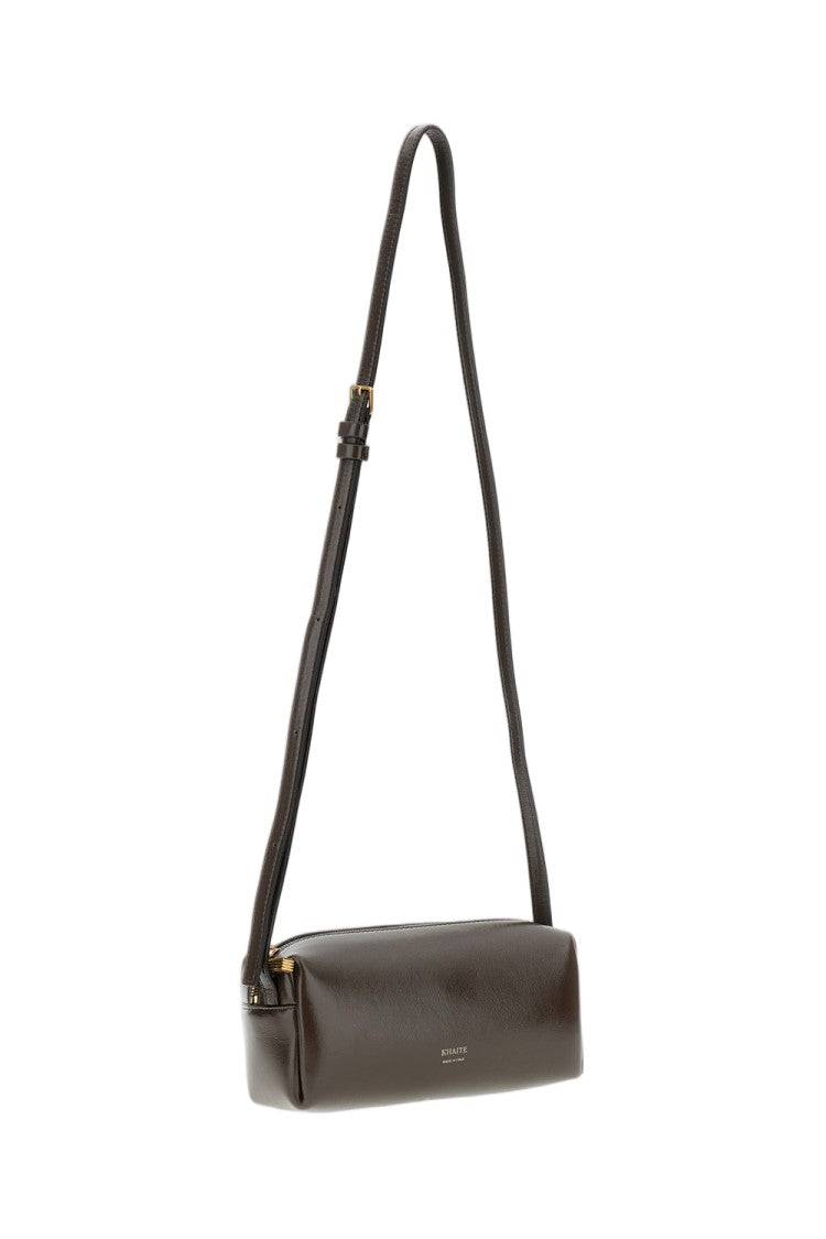 Khaite Richly Textured Calfskin Mini Crossbody Bag With Adjustable Strap