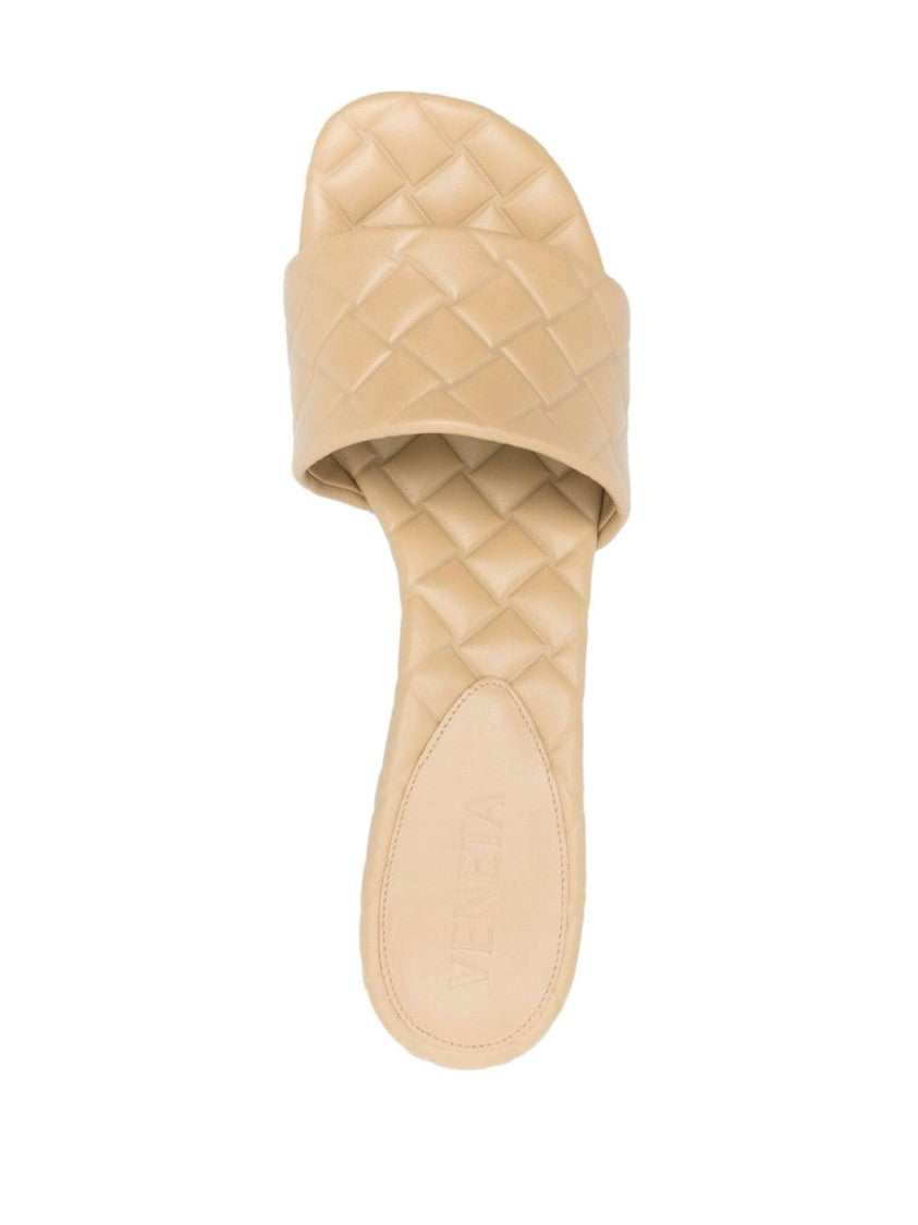 Bottega Veneta Beige Lamb Leather Sandals