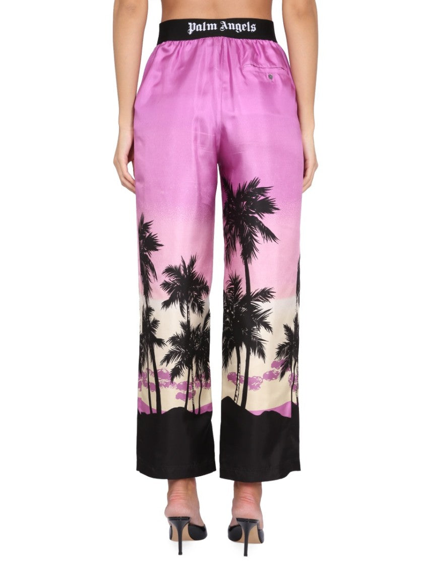 Palm Angels Pants With Sunset Print