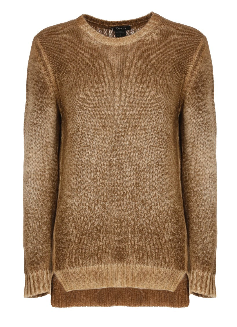 Avant Toi Brown Gradient Cashmere Sweater