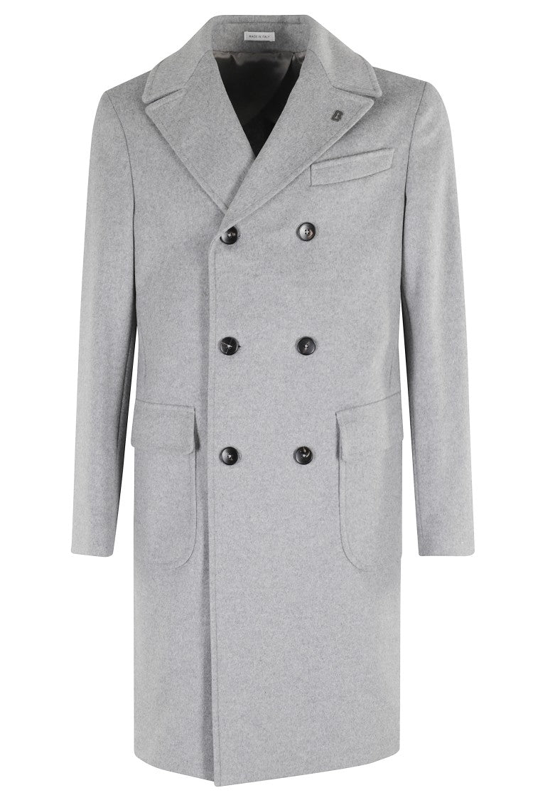Breras Milano Light Gray Double-Breasted Tirana Coat