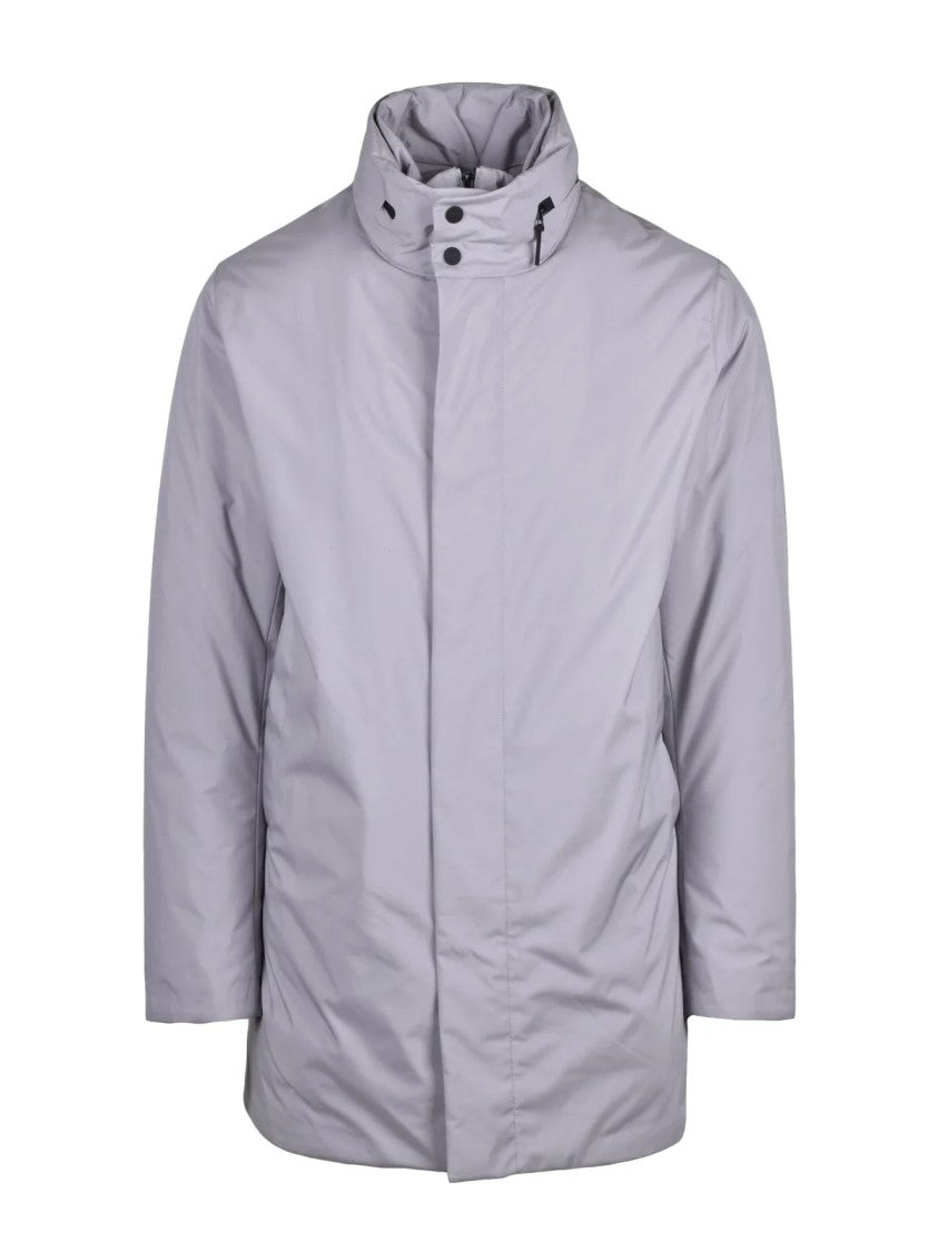 People Of Shibuya Light Grey Itoku Padded Removable Bib Polyester Parka
