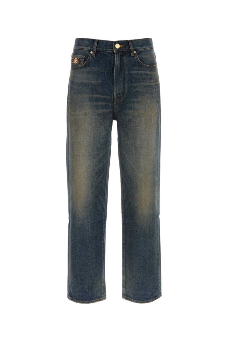 Versace Straight-Leg Denim Jeans With Vintage Faded Wash