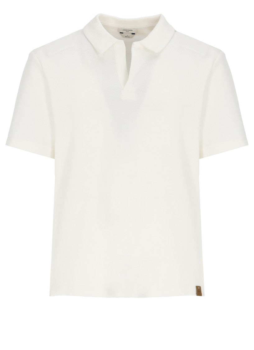 Jacob Cohen Ivory Cotton-Silk Polo Shirt