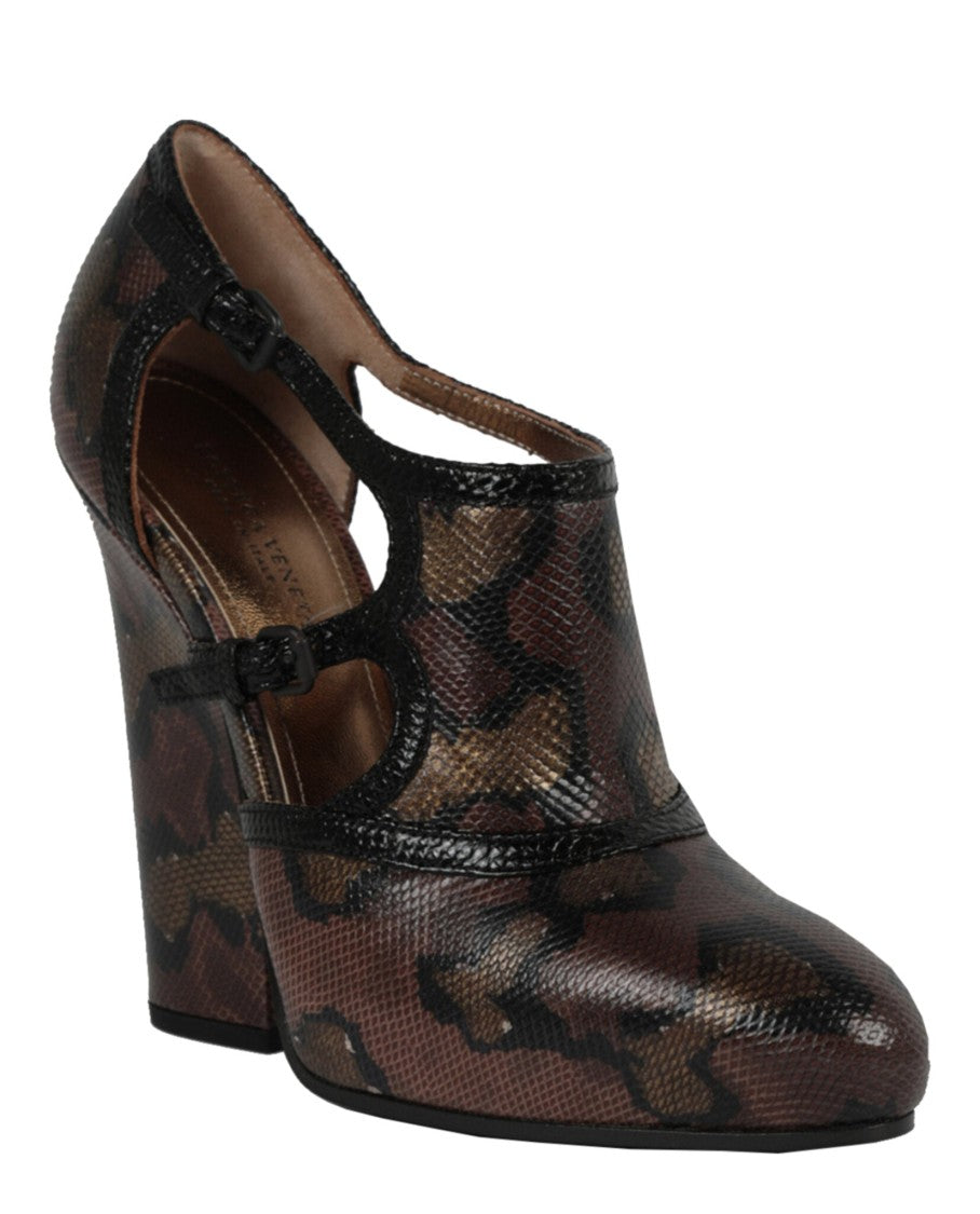 Bottega Veneta Chunky Heel Almond Toe Pump