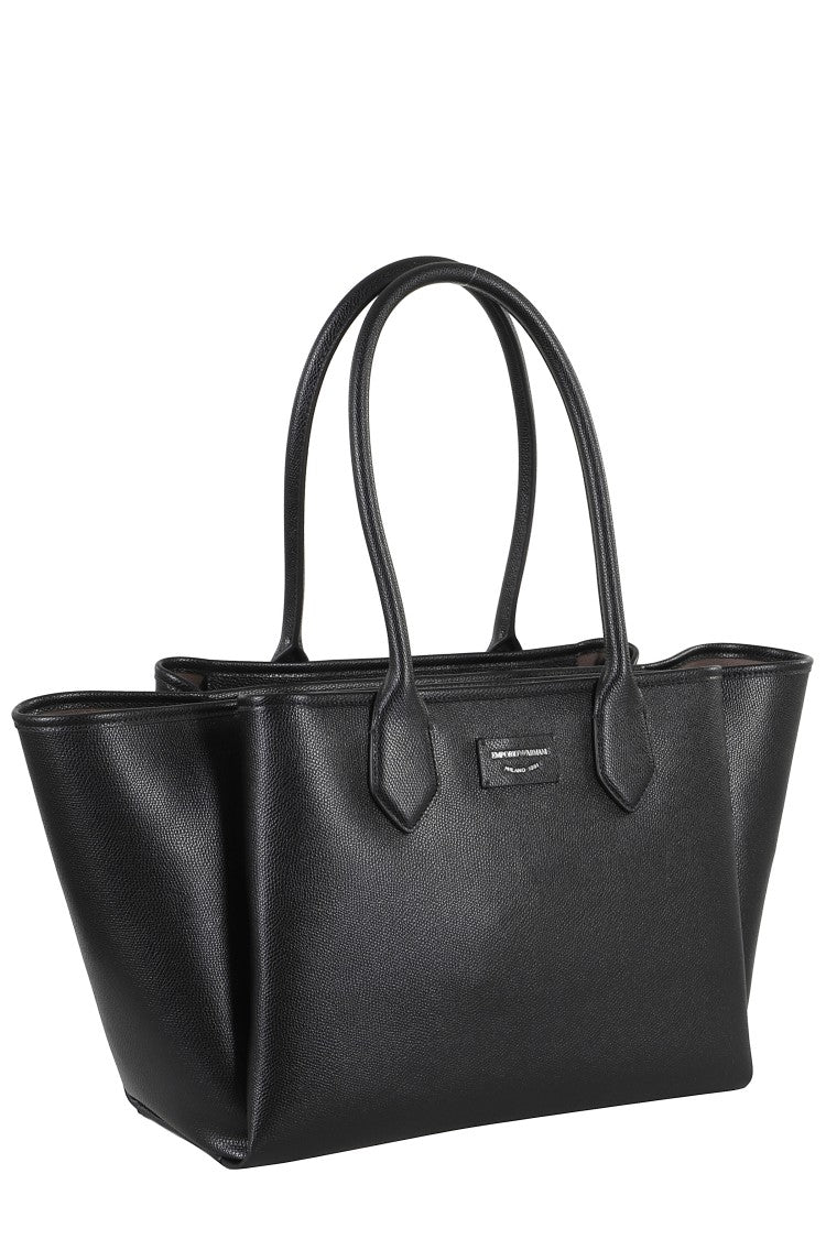 Emporio Armani Triple Compartment Textured Finish Shopping Bag