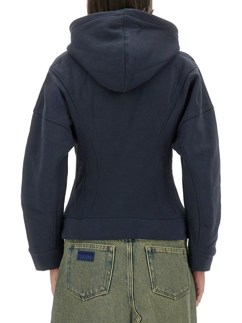 Ganni Slim-Fit Hoodie With Structured Silhouette