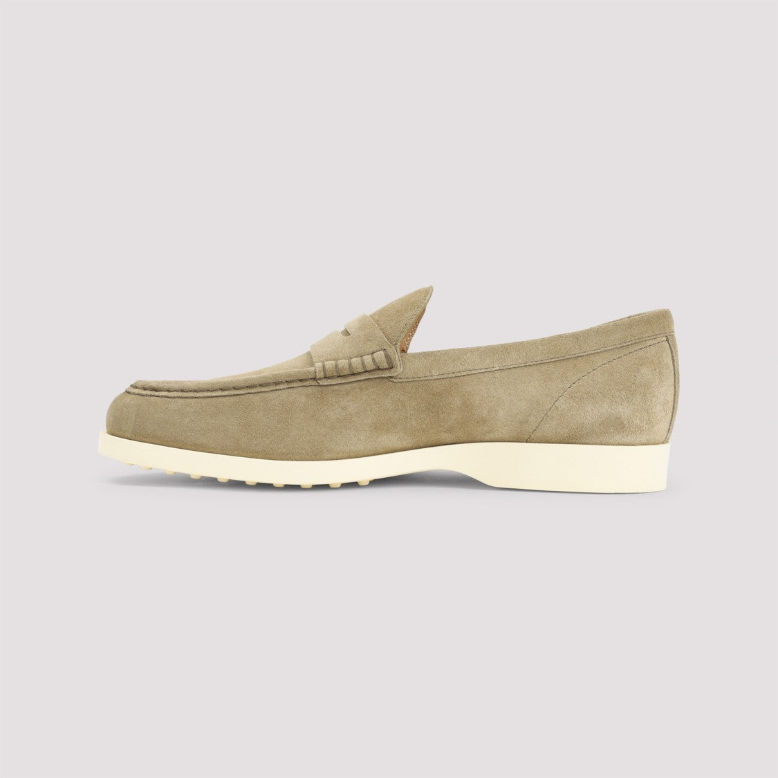 Tod's Penny Loafers In Luxe Suede With Contrasting Rubber Sole