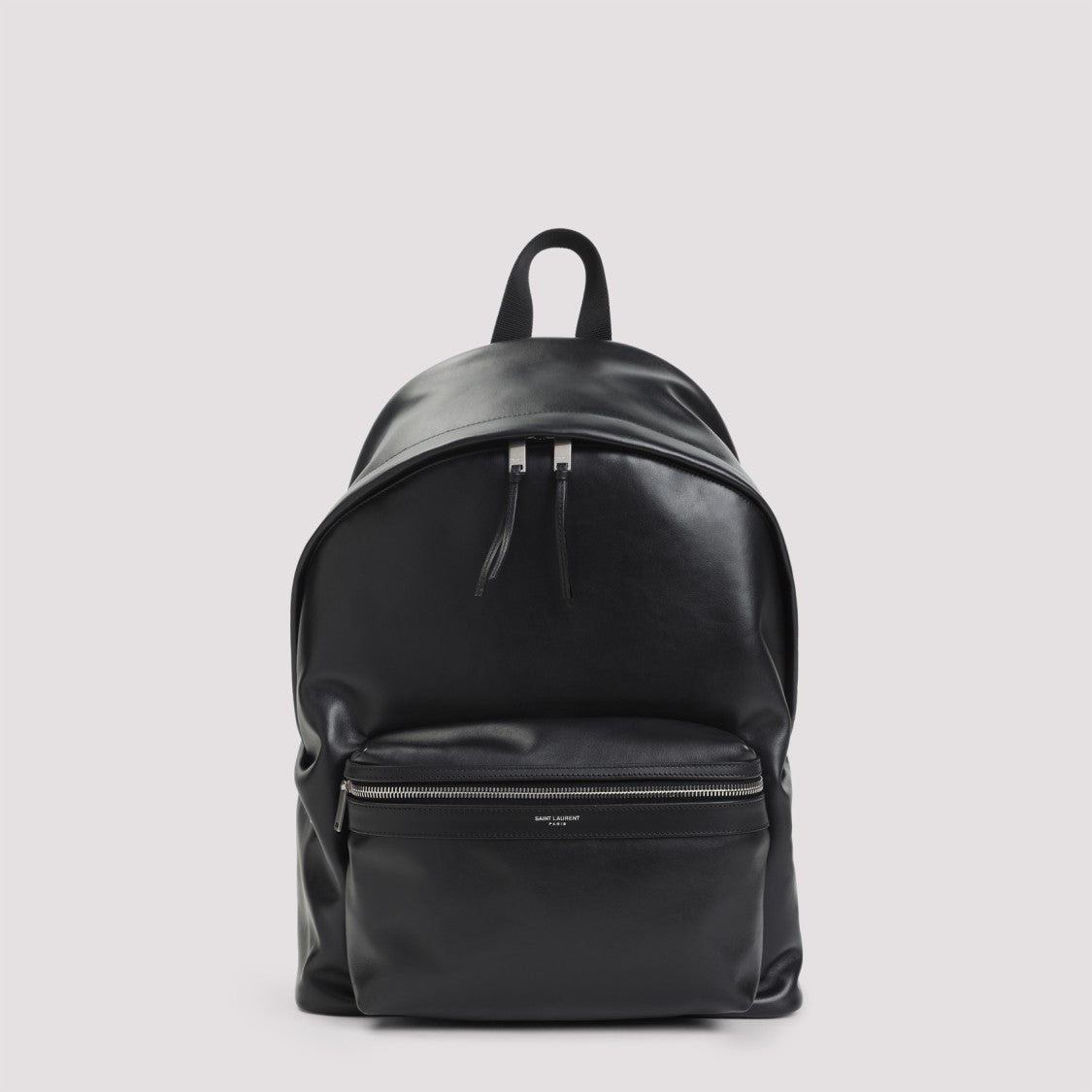 Saint Laurent Sleek Black Leather Backpack Bag
