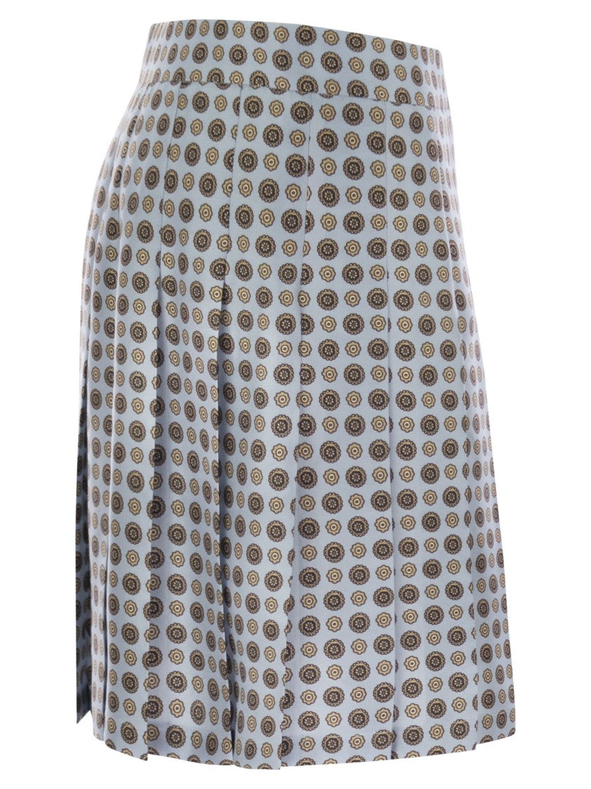 Max Mara Madison - Pleated Silk Skirt