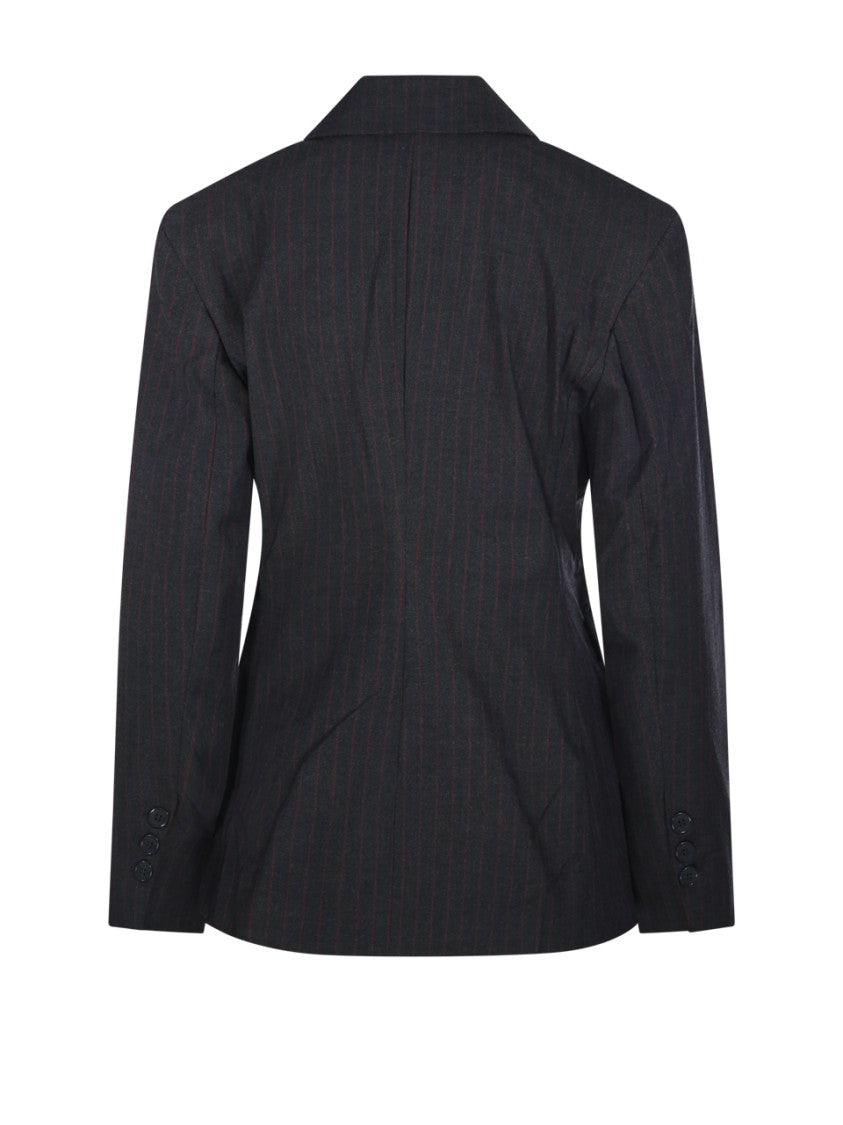 Ganni Stretch Stripe Blazer