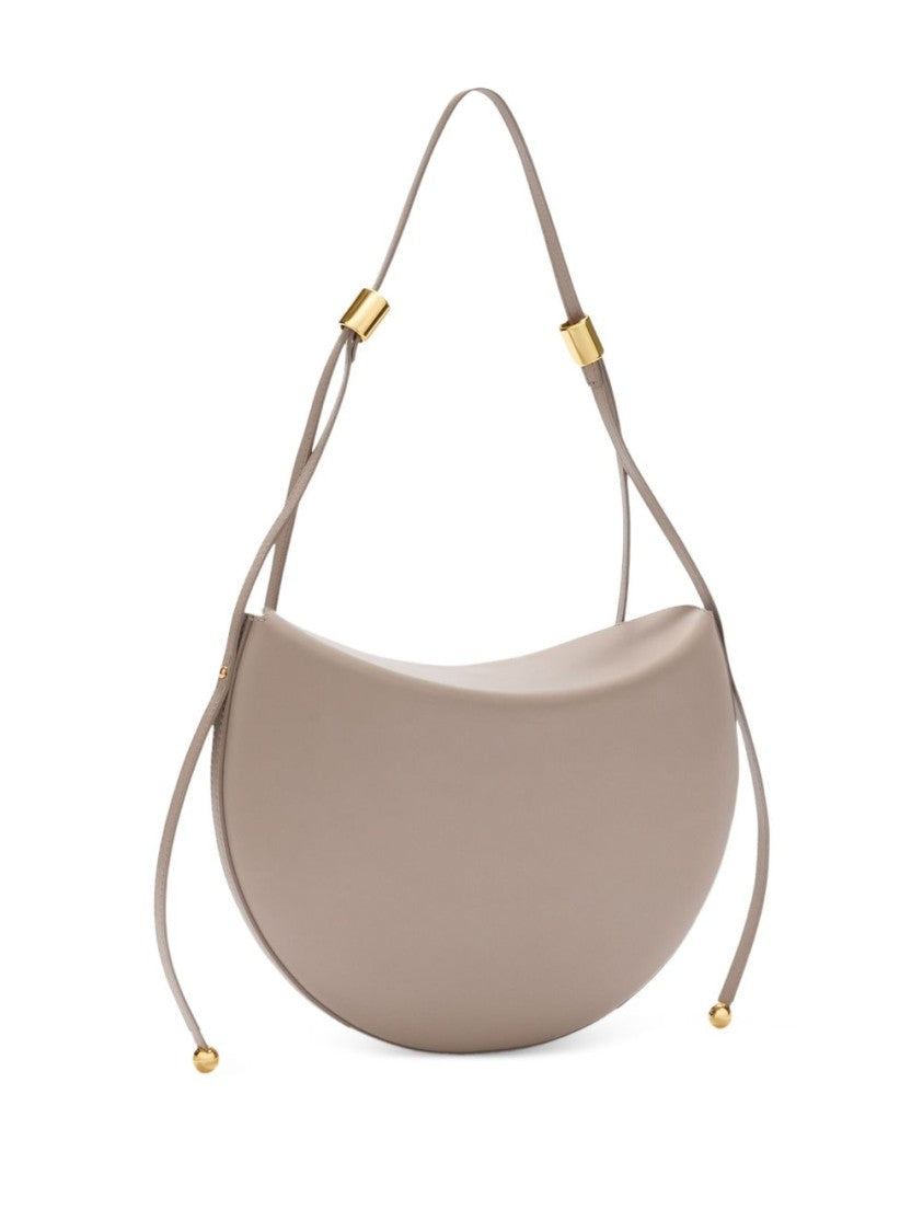 Furla Crescent-Shaped Leather Bag With Adjustable Drawstring