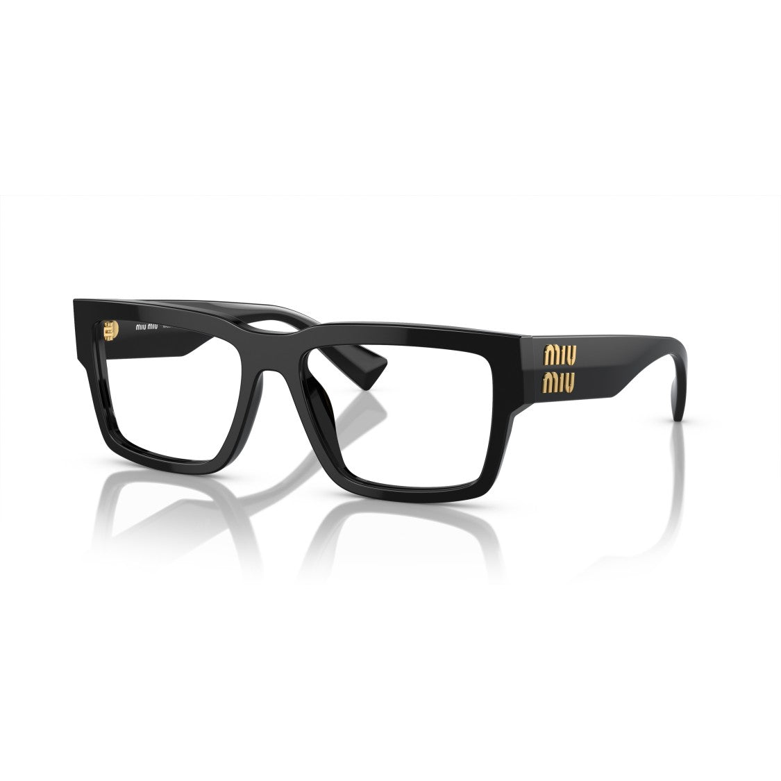 Miu Miu 0Mu 02Xv Oversized Rectangular Acetate Sunglasses With Gold-Tone Accents