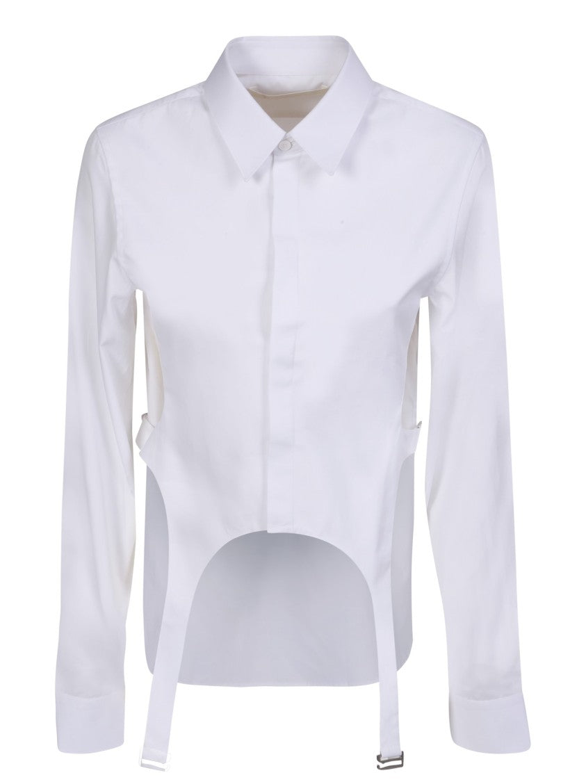 Dion Lee White Classic Collar Shirt