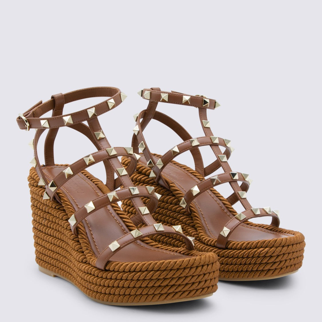 Valentino Garavani Wedge Sandals With Textured Rope Sole