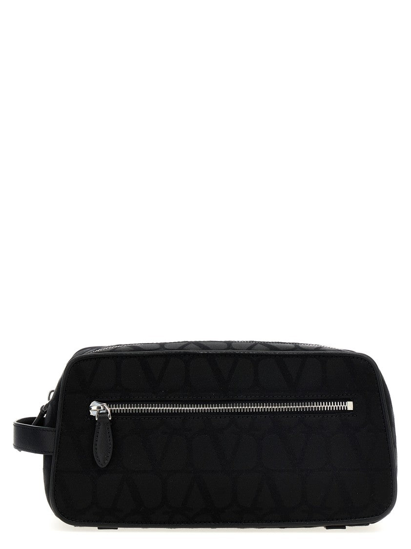 Valentino Garavani 'Black Iconographe' Wash Bag