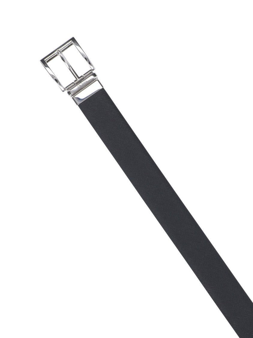 Prada Reversible Belt – Black/Blue