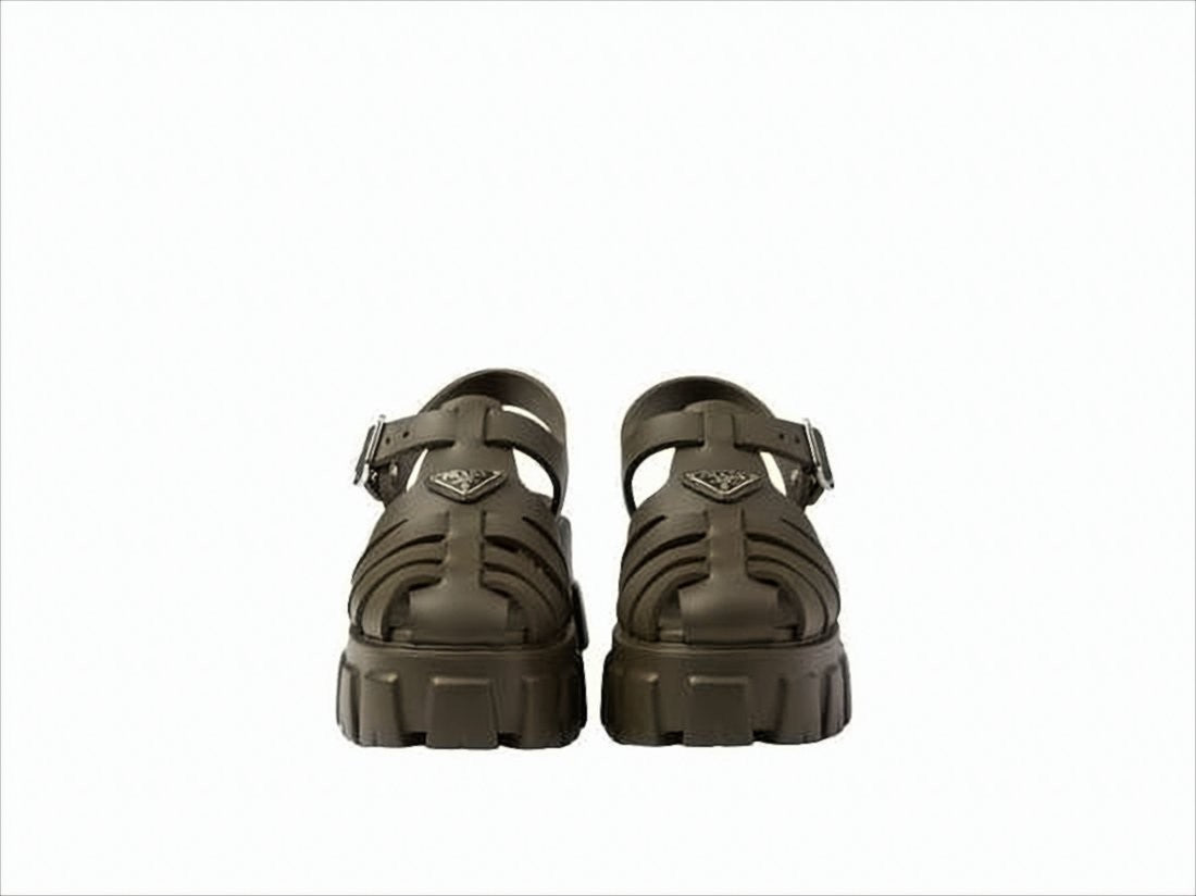 Prada Cage Design Chunky Platform Sandals Crafted From Spider Rubber