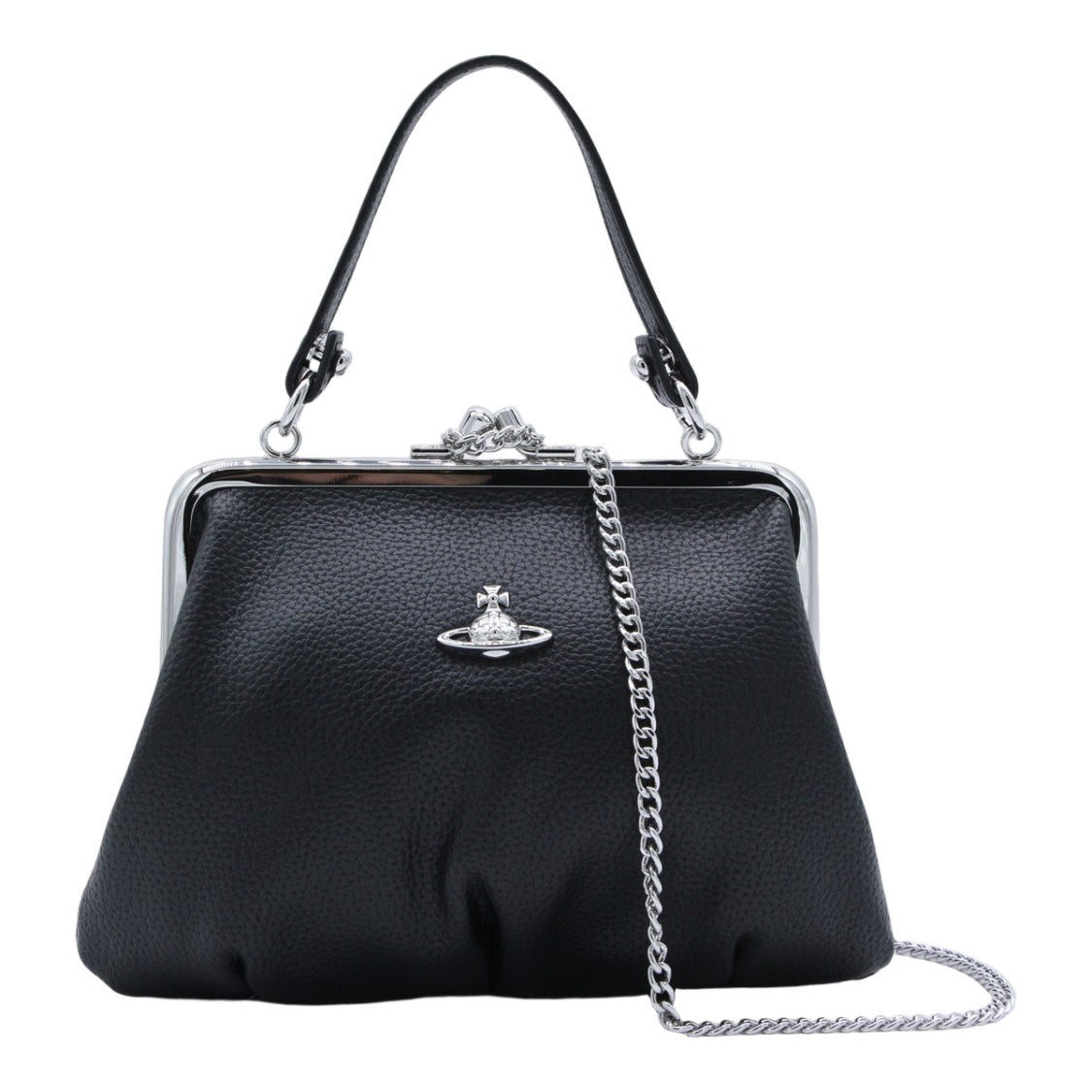 Vivienne Westwood Structured Handbag With Pebbled Texture