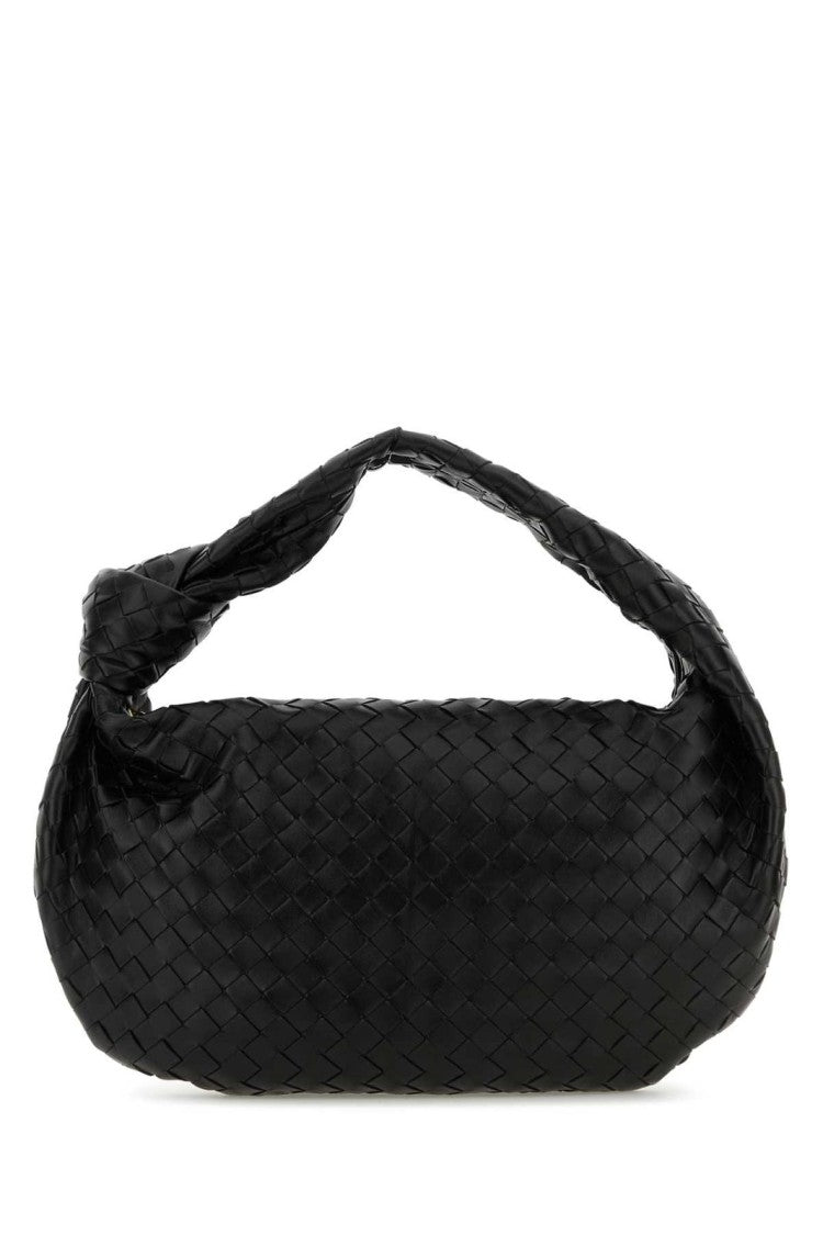 Bottega Veneta Compact Structured Bag With Smooth Black Exterior